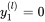 y 1 Superscript left-parenthesis l right-parenthesis Baseline equals 0