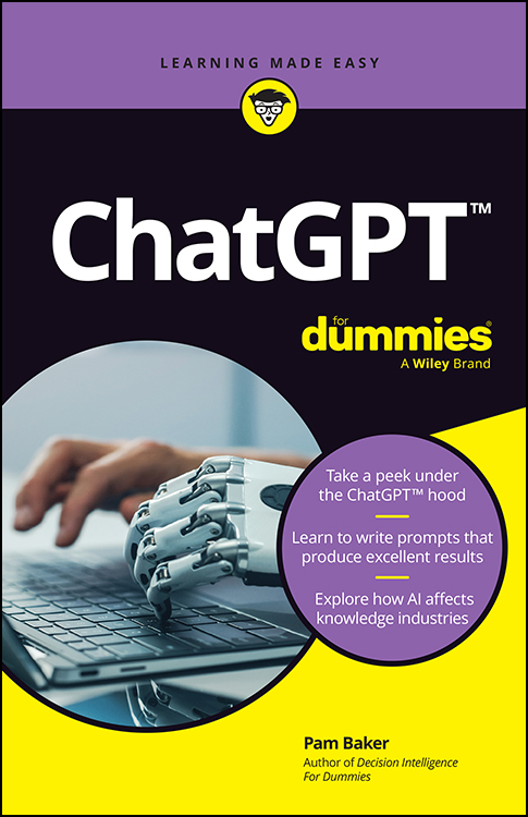 Cover: ChatGPT For Dummies by Pam Baker