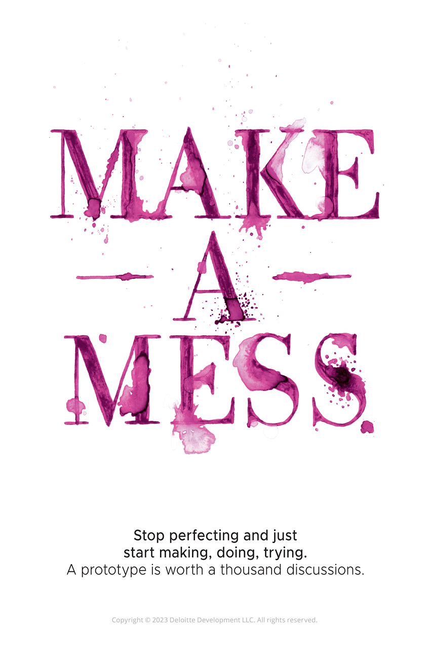 An illustration of make a mess.