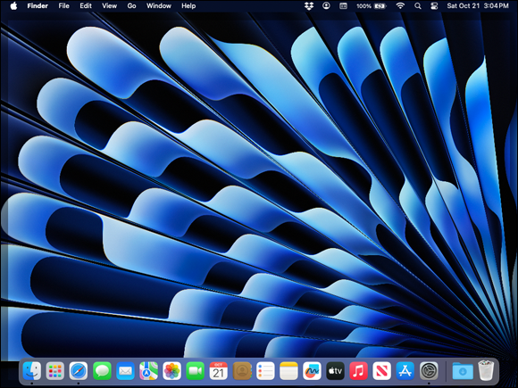 Snapshot of the home screen on macbook.