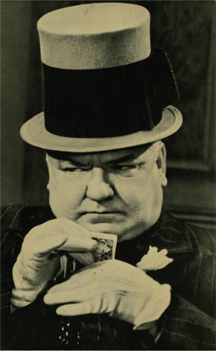 A photograph of W. C. Fields.