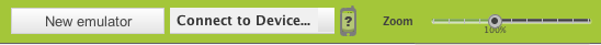 Plug a phone into your computer or click “New emulator”; then, click “Connect to Device”