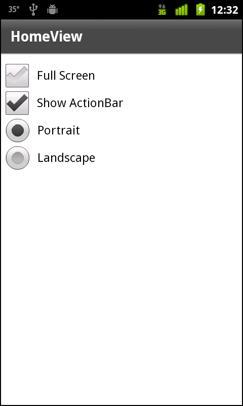 The Screen Options application