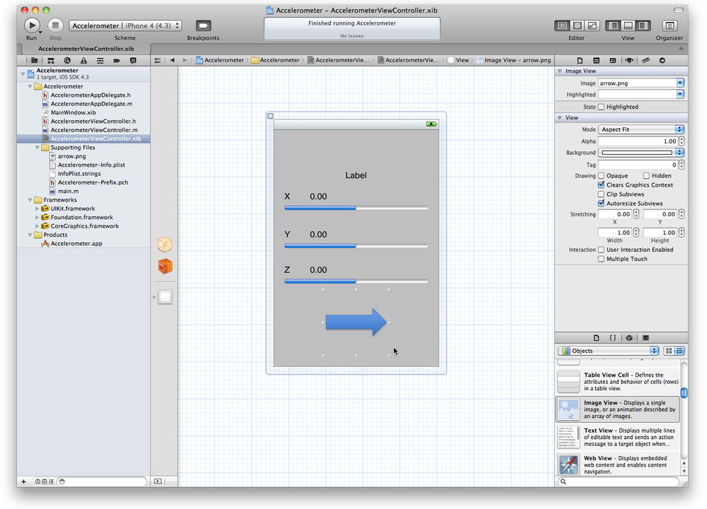 Adding the UIImageView to your interface