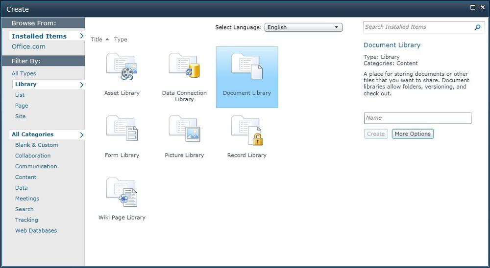 Accessing the Document Library