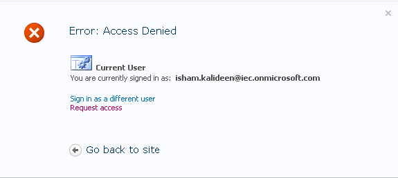 Access Denied page