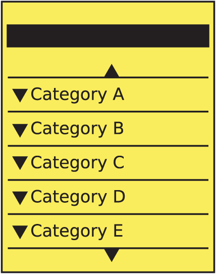 A Hierarchical List that is folded, with no children visible.