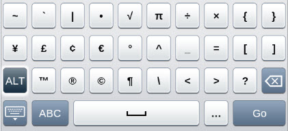 Symbol keyboard