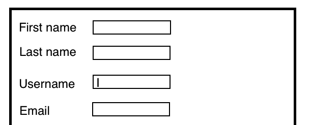 A good form has one field per line