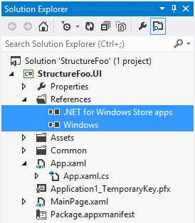 Placeholders for the .NETCore assembly and Windows WinRT libraries