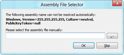 Prompting for the Windows metadata