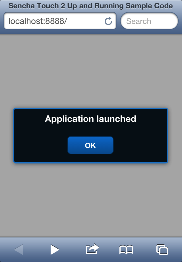 A bare bones Sencha Touch 2 application