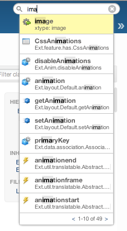 Sencha Documentation Search