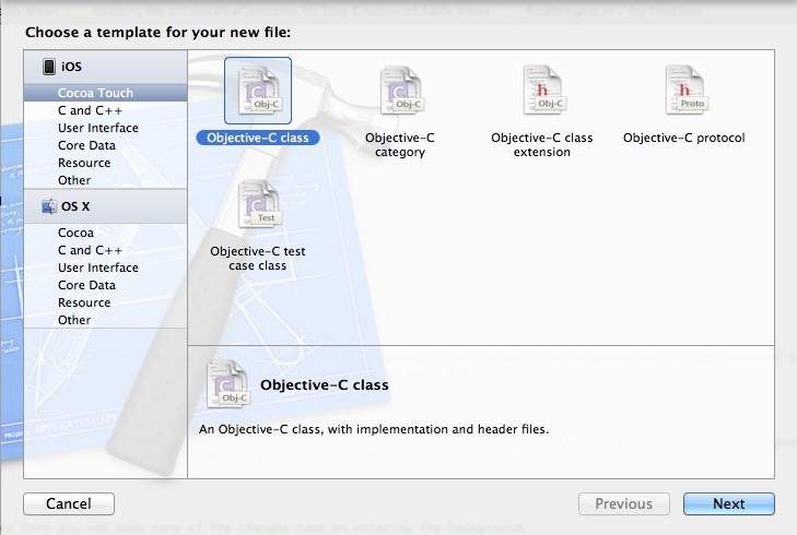 Creating a new class for our table view controller