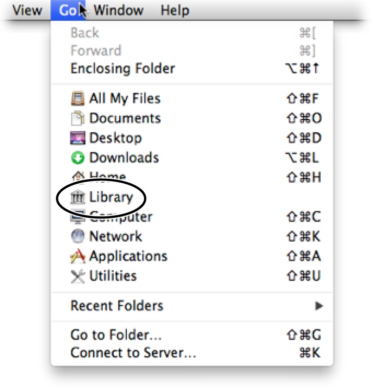 Pressing the Option key when viewing the Go menu isn’t the only way to find your Library folder, but it’s probably the easiest.