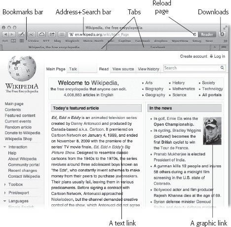 The Safari window offers tools and features that let you navigate the Web almost effortlessly. These toolbars and buttons are described in this chapter.