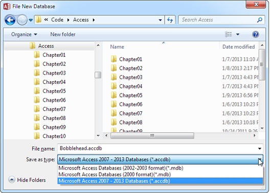 How to create a database