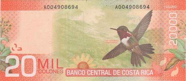 20,000 Costa Rican colónes