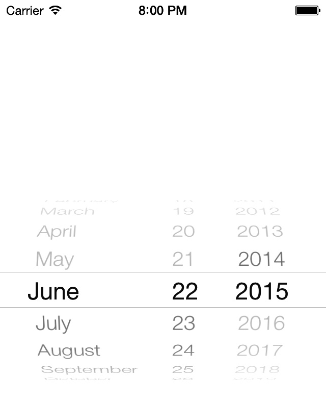 Minimum and maximum dates applied to a date picker