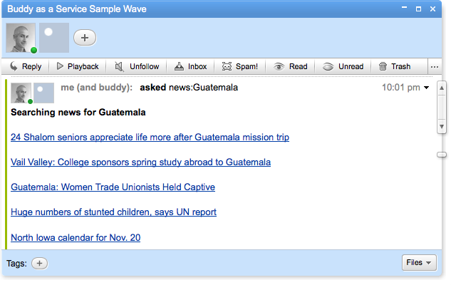 The results for my query for Guatemalan news.