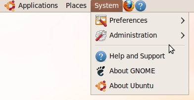 The System menu