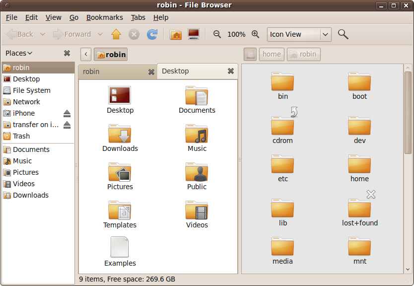 Ubuntu 10.04 introduces a few tweaks to Nautilus