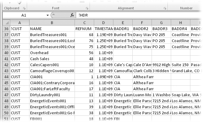 A file you import has to use field names that match QuickBooks’. For example, replace a Last_Name heading with LASTNAME, which is the keyword for the last name field in QuickBooks. The first column has to include the keywords QuickBooks uses to identify customer records. And the first cell in the first row of a customer import file has to contain the text “!CUST”.