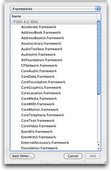 List of existing frameworks