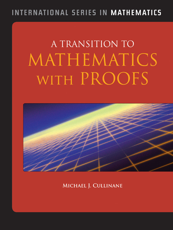 Cover - A Transition To Mathematics With Proofs [Book]