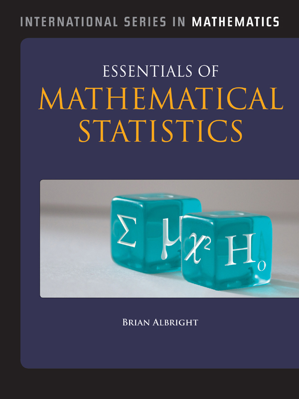 Cover - Essentials of Mathematical Statistics [Book]