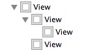 A view hierarchy as displayed in the nib editor