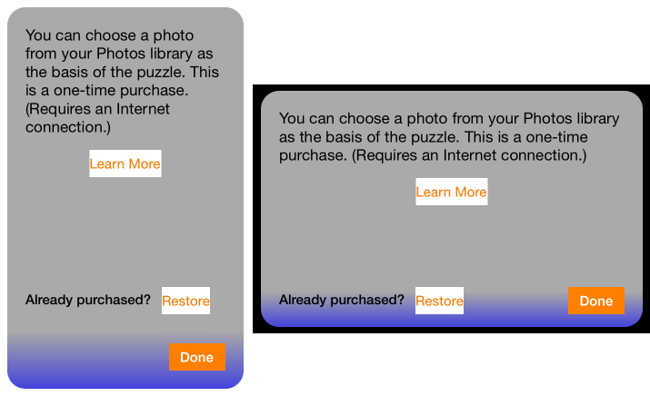 A view with differing layout for portrait and landscape