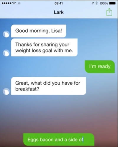 Lark helps users monitor their food habits and keeps them on track on the path to weight loss