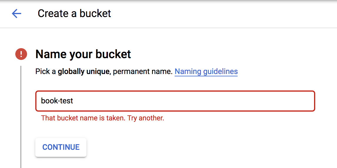 Naming your bucket.