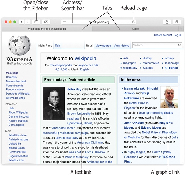 The Safari window offers tools and features that let you navigate the web almost effortlessly. These toolbars and buttons are described in this chapter.