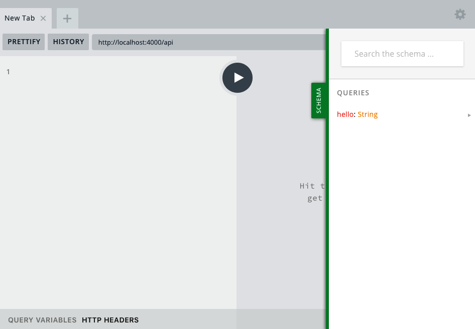 A screenshot of the GraphQL Playground