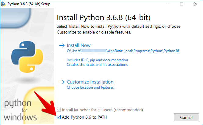 Installing Python 3.6.