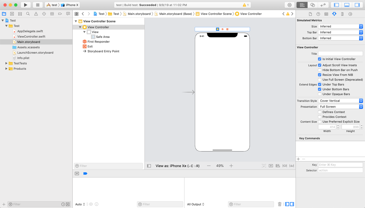 The Storyboard Editor in Xcode