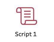 The Script step icon