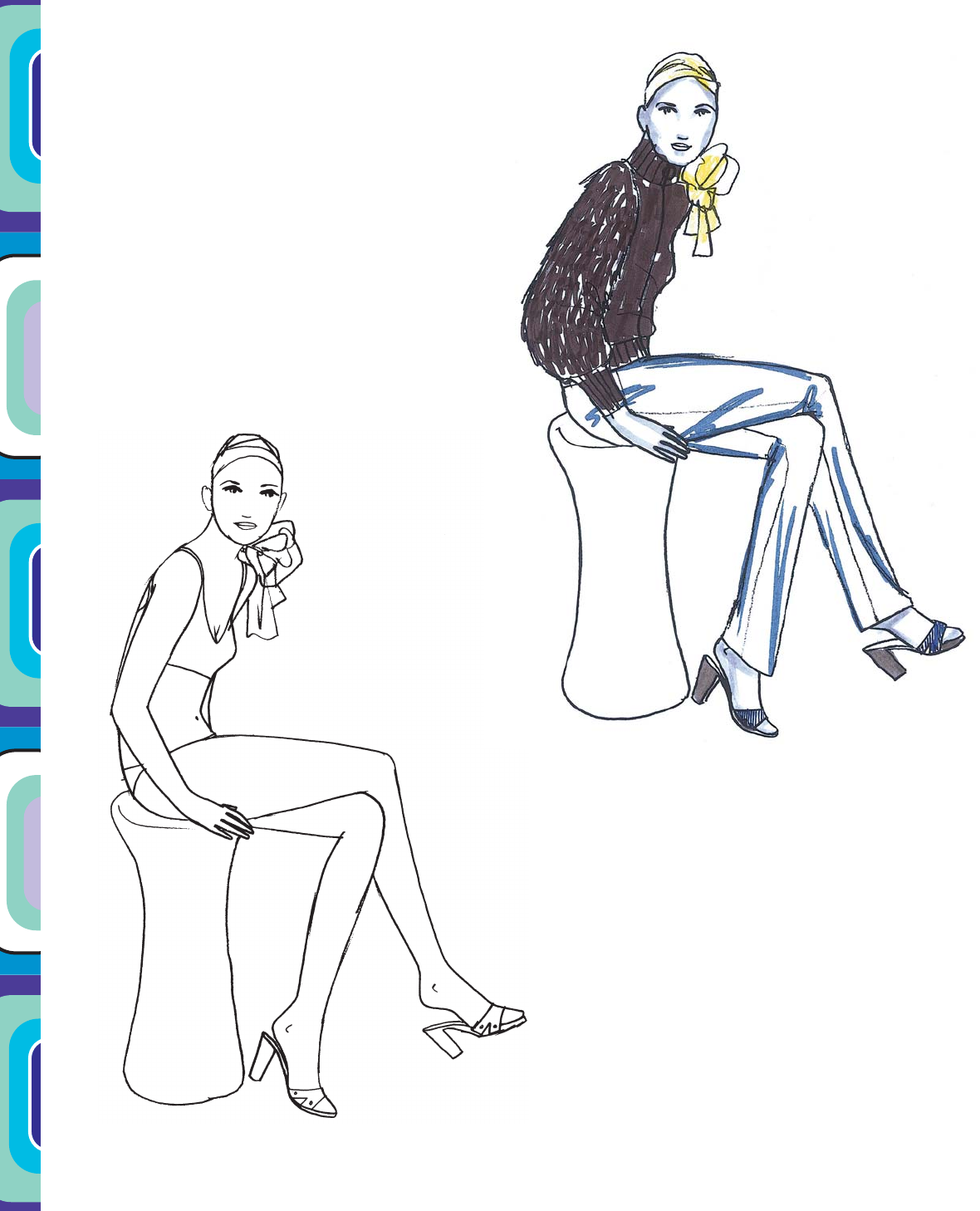 Womans Fashion Figure Different Poses Template Stock Illustration  1397119415 | Shutterstock