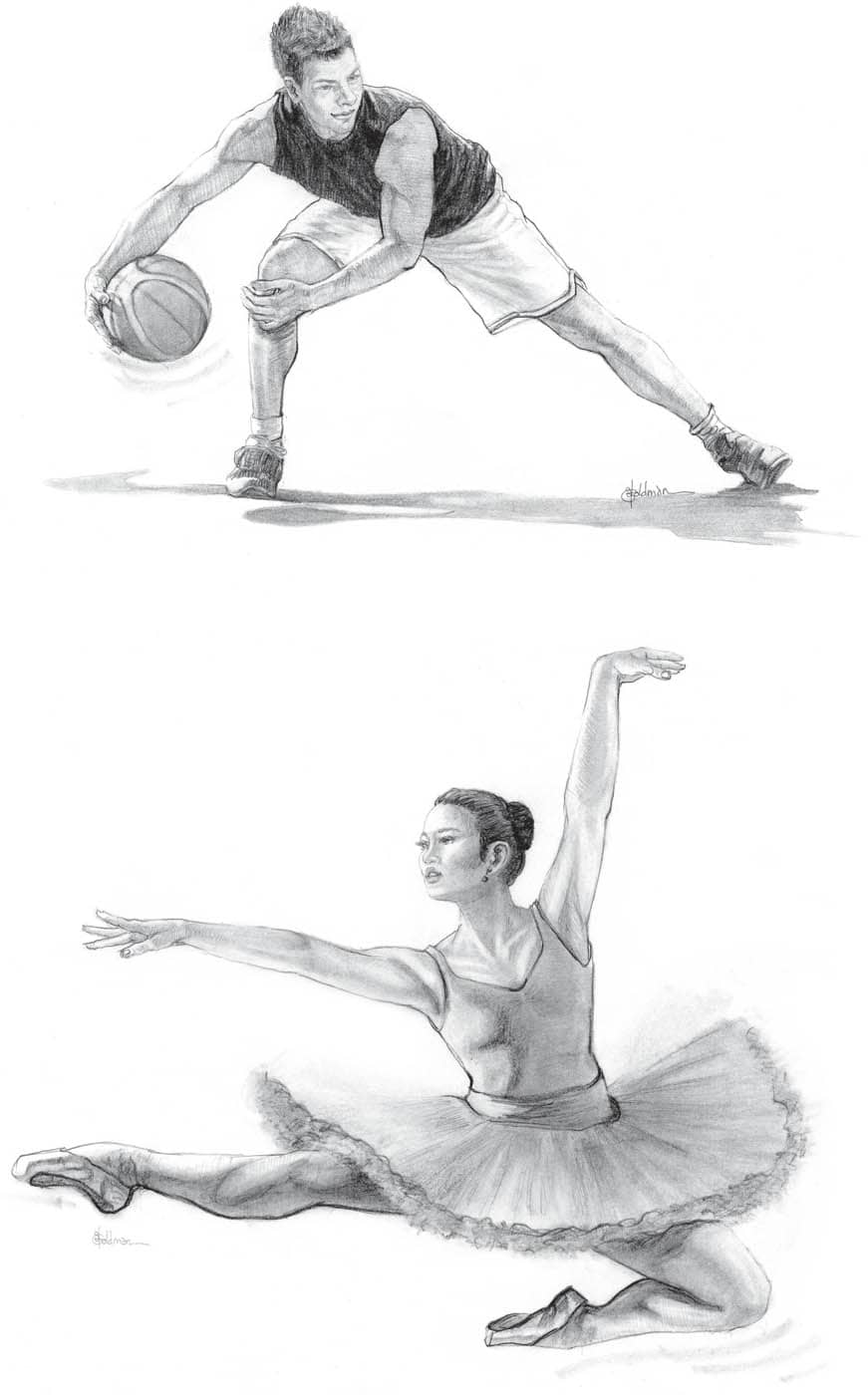 couple drawing poses
