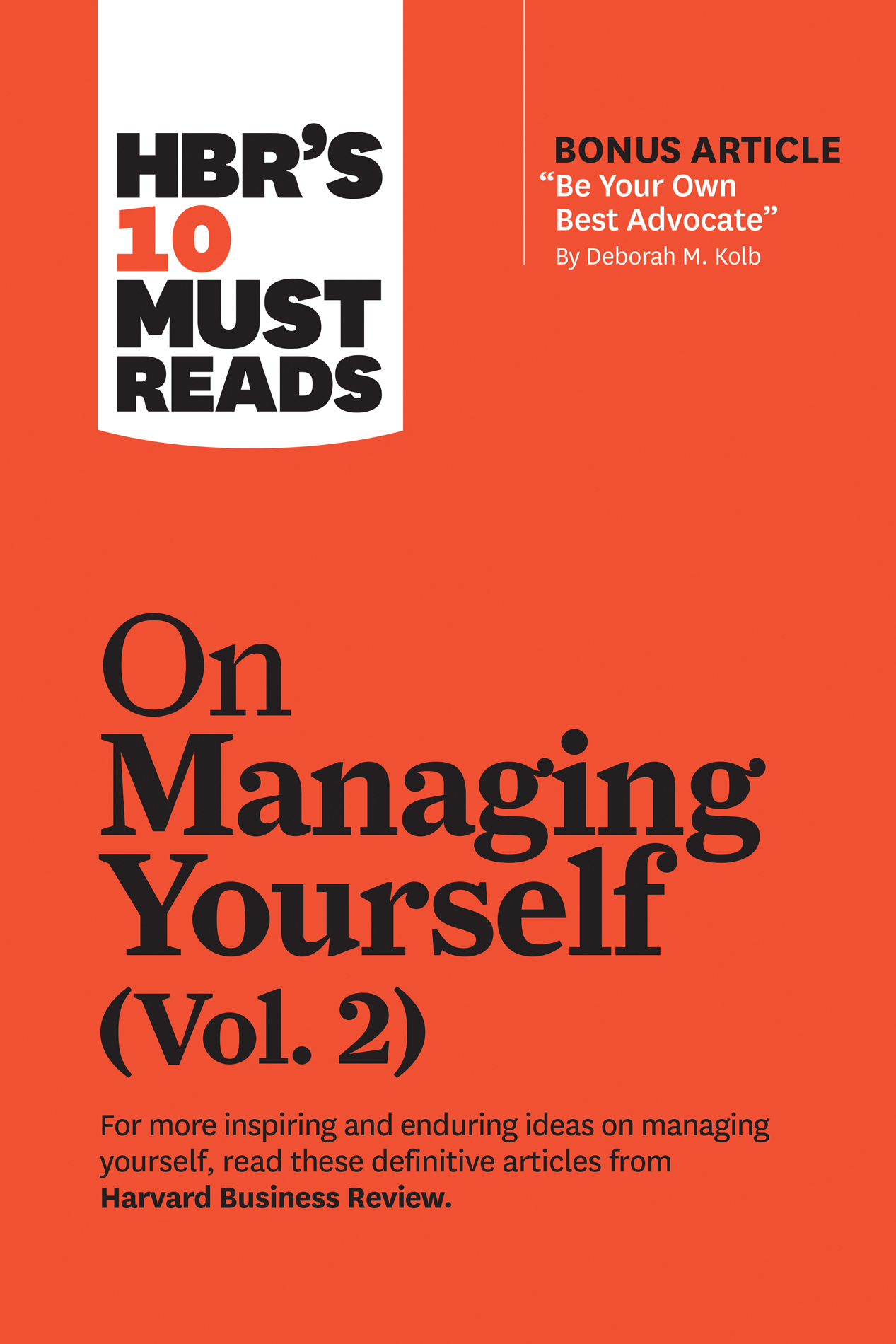 HBR’s 10 Must Reads On Managing Yourself, Vol. 2 - HBR's 10 Must Reads ...