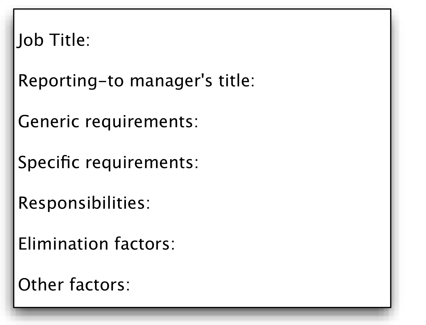 Job DescriptionTemplate