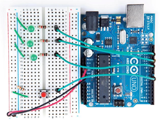 Adding Your Own Button - Arduino: A Quick-Start Guide, 2nd Edition [Book]