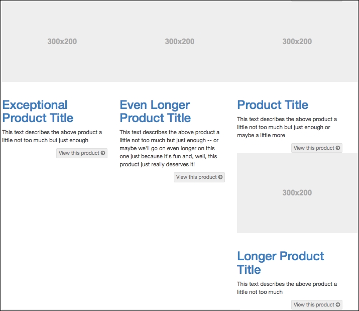 Adjusting the products grid