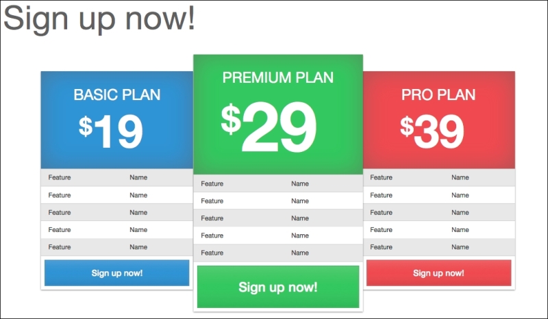 Creating attention-grabbing pricing tables