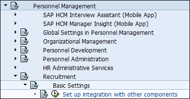 Integration with personnel administration