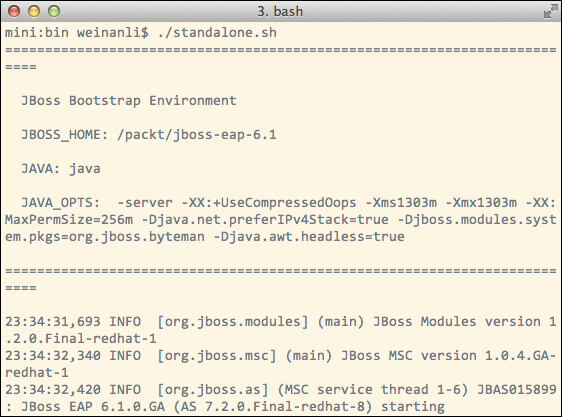 Starting JBoss EAP6 in the standalone mode