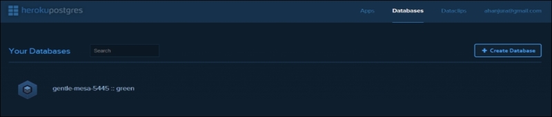 Creating a Heroku Postgres database