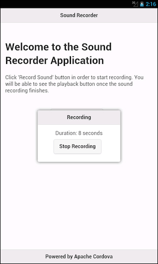 Sound Recorder functionality